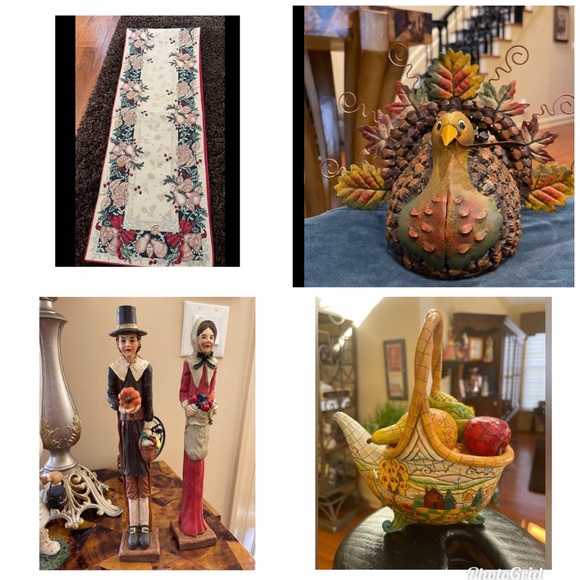 THANKSGIVING TURKEY FIGURE FIGURINE RESIN COLORFUL DECORATION 4” Vintage - Picture 10 of 14